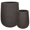 Pomax Cache-pots-OTTO - set/2 pots à fleurs - fibre d'argile - DIA 28/38 x H 36/47 cm - brun