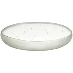 Pomax Bougies-PACIFY - bougie 15 mèches - cire de paraffine / verre - DIA 36 x H 5 cm - blanc