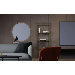 Pomax Miroirs-PALACE - miroir - métal - DIA 90 x W 3 cm - noir