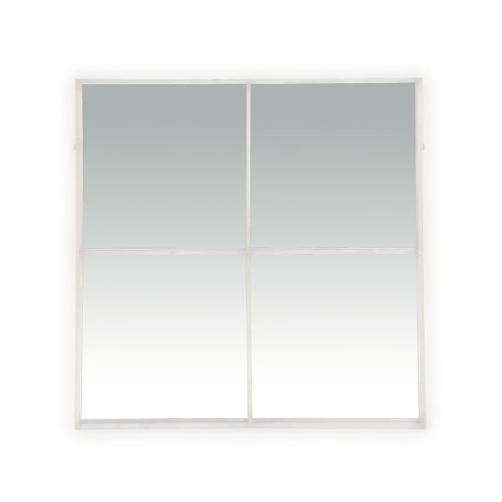 Pomax Miroirs-PALACE - miroir 4 parties - métal - L 80 x W 3,5 x H 80 cm - blanc