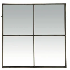Pomax Miroirs-PALACE - miroir 4 parties - métal - L 80 x W 3,5 x H 80 cm - gris
