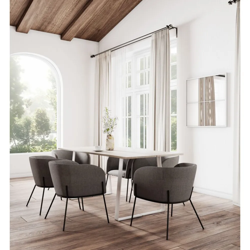 Pomax Miroirs-PALACE - miroir 4 parties - métal - L 80 x W 3,5 x H 80 cm - blanc