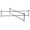 Pomax Concepts Modulaires-PALACE - pieds de table basse pour miroir Palace 35254-10 - métal - L 118 x W 80 x H 35 cm - noir