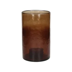 Pomax Photophores / T-lights-PATTI - photophore - verre - DIA 15 x H 25,5 cm - ambre