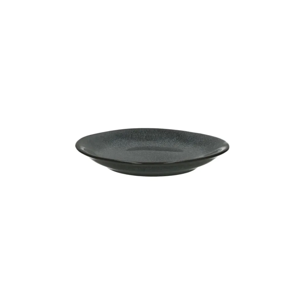 Pomax Vaisselle-PAULINE - assiette apéritif - grès - DIA 14 x H 1,8 cm - gris