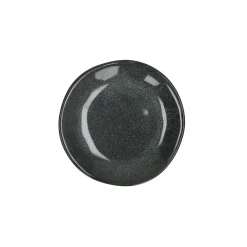 Pomax Vaisselle-PAULINE - assiette apéritif - grès - DIA 14 x H 1,8 cm - gris
