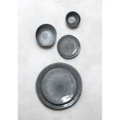 Pomax Vaisselle-PAULINE - mini bol - grès - DIA 9 x H 4,5 cm - gris