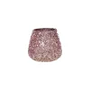Pomax Photophores / T-lights-PEARL - photophore - verre / perles - DIA 9 x H 9 cm - rose