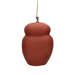 Pomax Suspensions-PERUGIA - lampe suspendue - argile - DIA 23 x H 35 cm - terracotta