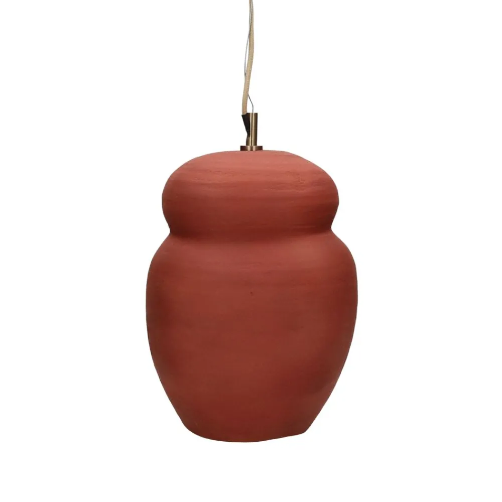 Pomax Suspensions-PERUGIA - lampe suspendue - argile - DIA 23 x H 35 cm - terracotta