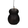 Pomax Suspensions-PERUGIA - lampe suspendue - argile - DIA 23 x H 35 cm - noir