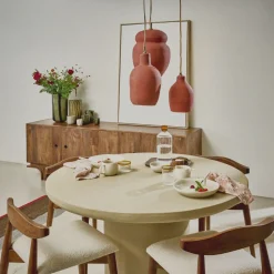 Pomax Suspensions-PERUGIA - lampe suspendue - argile - DIA 18 x H 35 cm - terracotta