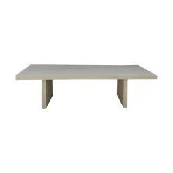 Pomax Tables-PIASTRO - table - enduit à la chaux - L 220 x W 85 x H 75 cm - gris