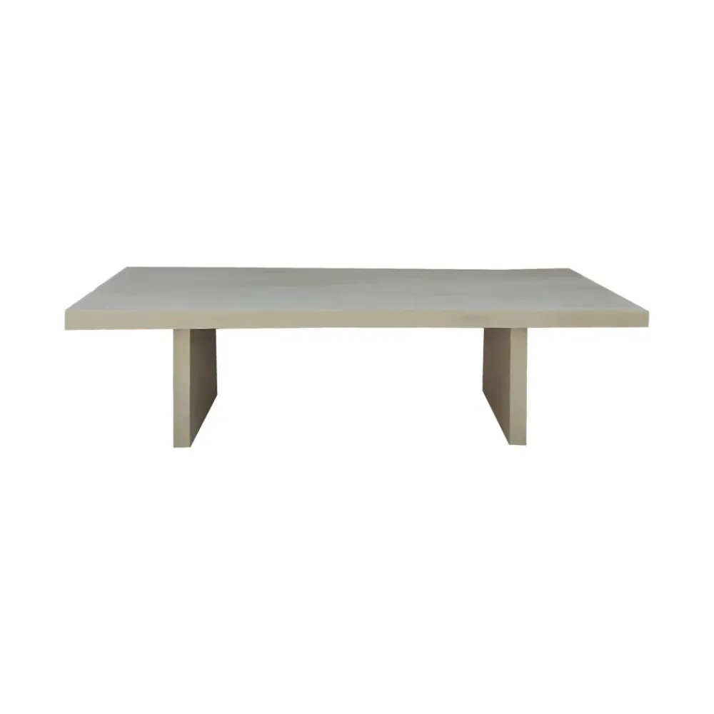 Pomax Tables-PIASTRO - table - enduit à la chaux - L 220 x W 85 x H 75 cm - gris