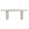 Pomax Tables-PIASTRO - table - enduit à la chaux - L 220 x W 100 x H 76 cm - blanc cassé