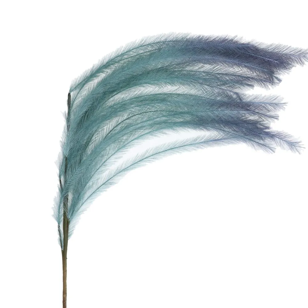 Pomax Fleurs-PLUM'O - plume artificielle degradé - synthétique / métal - H 106 cm - bleu