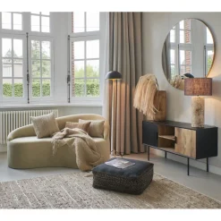 Pomax Fleurs-PLUM'O - plume artificielle - synthétique / métal - H 106 cm - beige