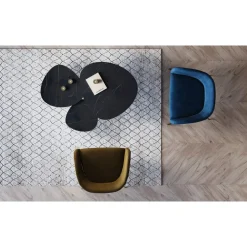 Pomax Canapés-POLKA - chaise relax - velours / métal - L 61,5 x W 71 x H 68 cm - bronze