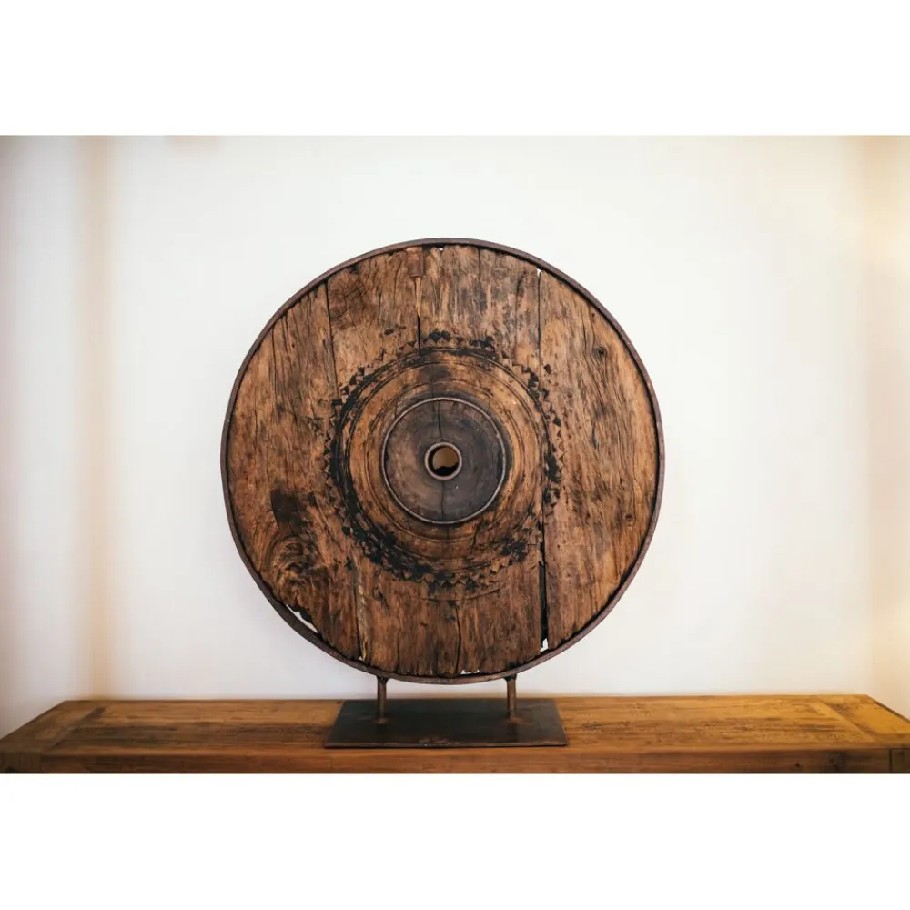 Pomax Objets De Décoration-POMPEI - objet déco - bois récupéré - DIA 98 x W 30 x H 105 cm - naturel