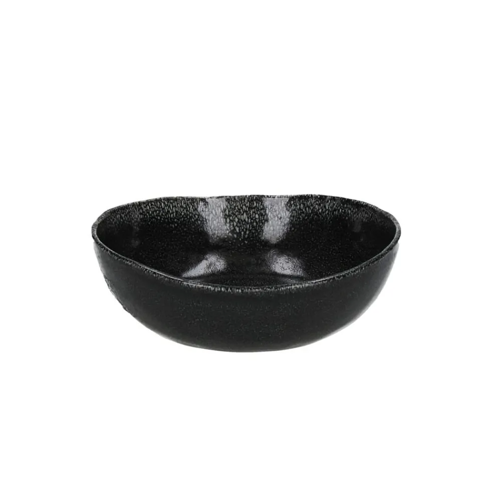 Pomax Vaisselle-PORCELINO EXPERIENCE - bol à soupe - grès - DIA 20 x H 6 cm - noir