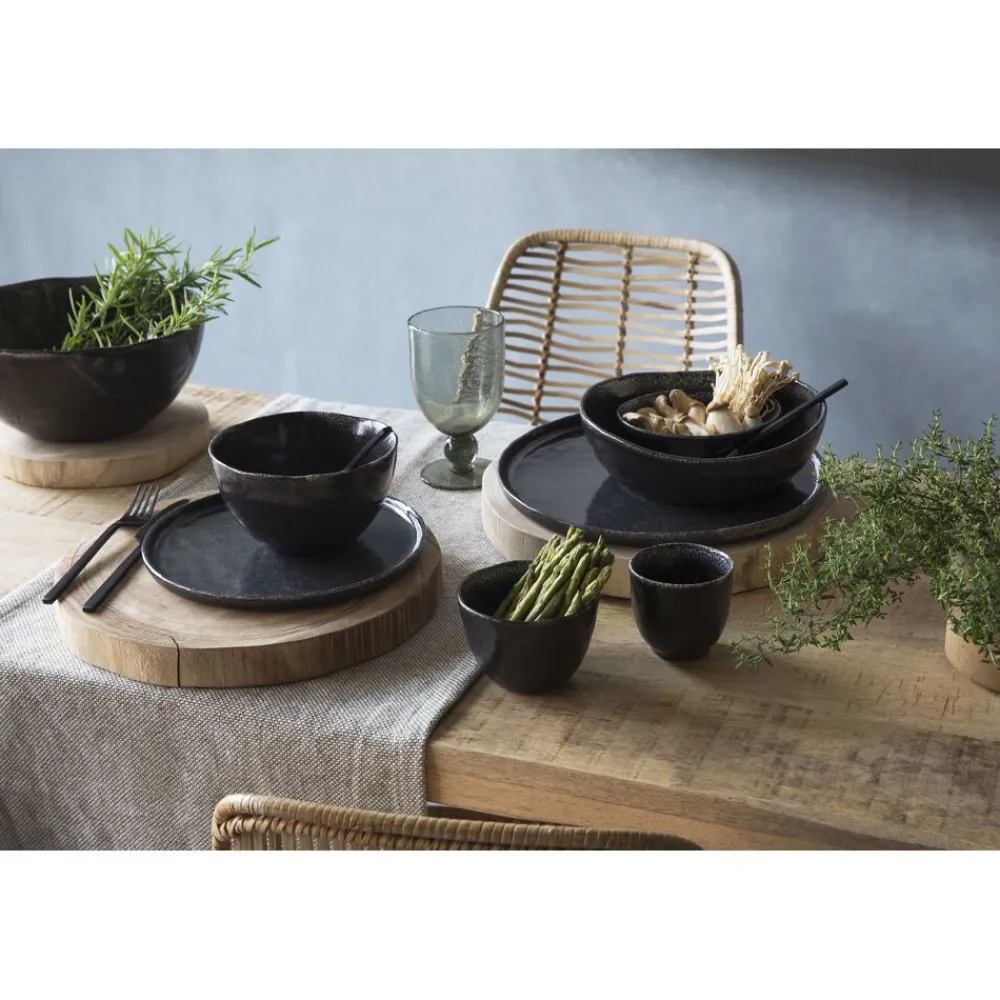 Pomax Vaisselle-PORCELINO EXPERIENCE - mini bol - grès - DIA 10 x H 7 cm - noir