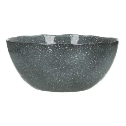 Pomax Vaisselle-PORCELINO GRAIN - saladier - grès - DIA 24,5 x H 11 cm - anthracite