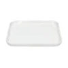 Pomax Vaisselle-PORCELINO SQUARE - assiette à dessert - porcelaine - L 20 x W 20 x H 1,6 cm - blanc