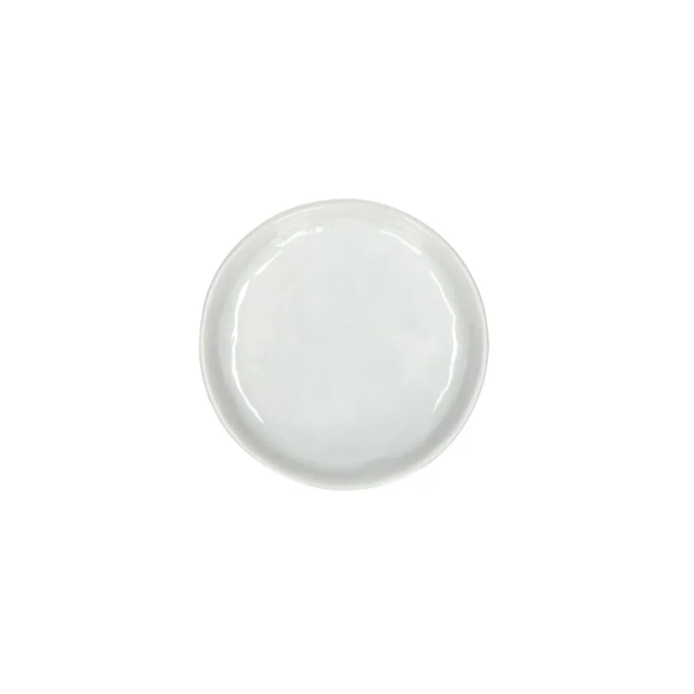 Pomax Vaisselle-PORCELINO SQUARE - assiette apéritif - porcelaine - DIA 9,5 x H 1,6 cm - blanc