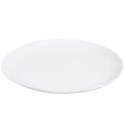 Pomax Vaisselle-PORCELINO WHITE - assiette plate - ovale - porcelaine - L 28 x W 24 x H 1 cm