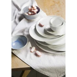 Pomax Vaisselle-PORCELINO WHITE - assiette à dessert - porcelaine - DIA 22 x H 1,3 cm