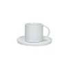 Pomax Vaisselle-PORCELINO WHITE - tasse & soucoupe - porcelaine - DIA 11,5 x H 7,2 cm - blanc