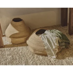 Pomax Bols & Paniers-PORT LOUIS - panier - jute - DIA 44 x H 35 cm - naturel