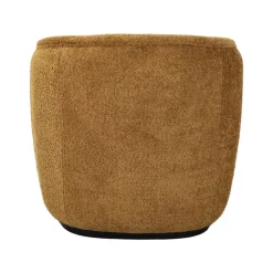 Pomax Canapés-PORTERVILLE - canapé 1 place - bouclé / contre-plaqué - L 74 x W 71,5 x H 72 cm - camel
