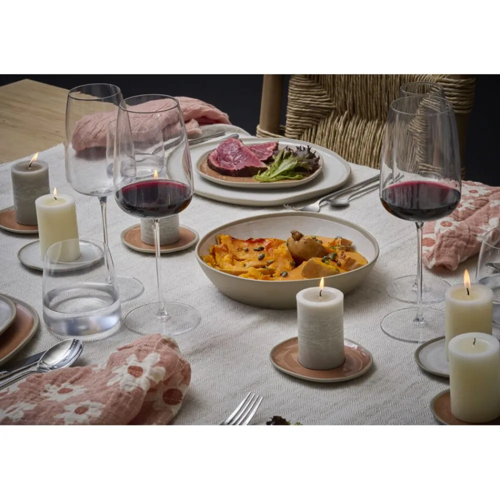 Pomax Vaisselle-PRIMEVAL - assiette apéritif - porcelaine - L 10,7 x W 9,5 x H 1,2 cm - terracotta