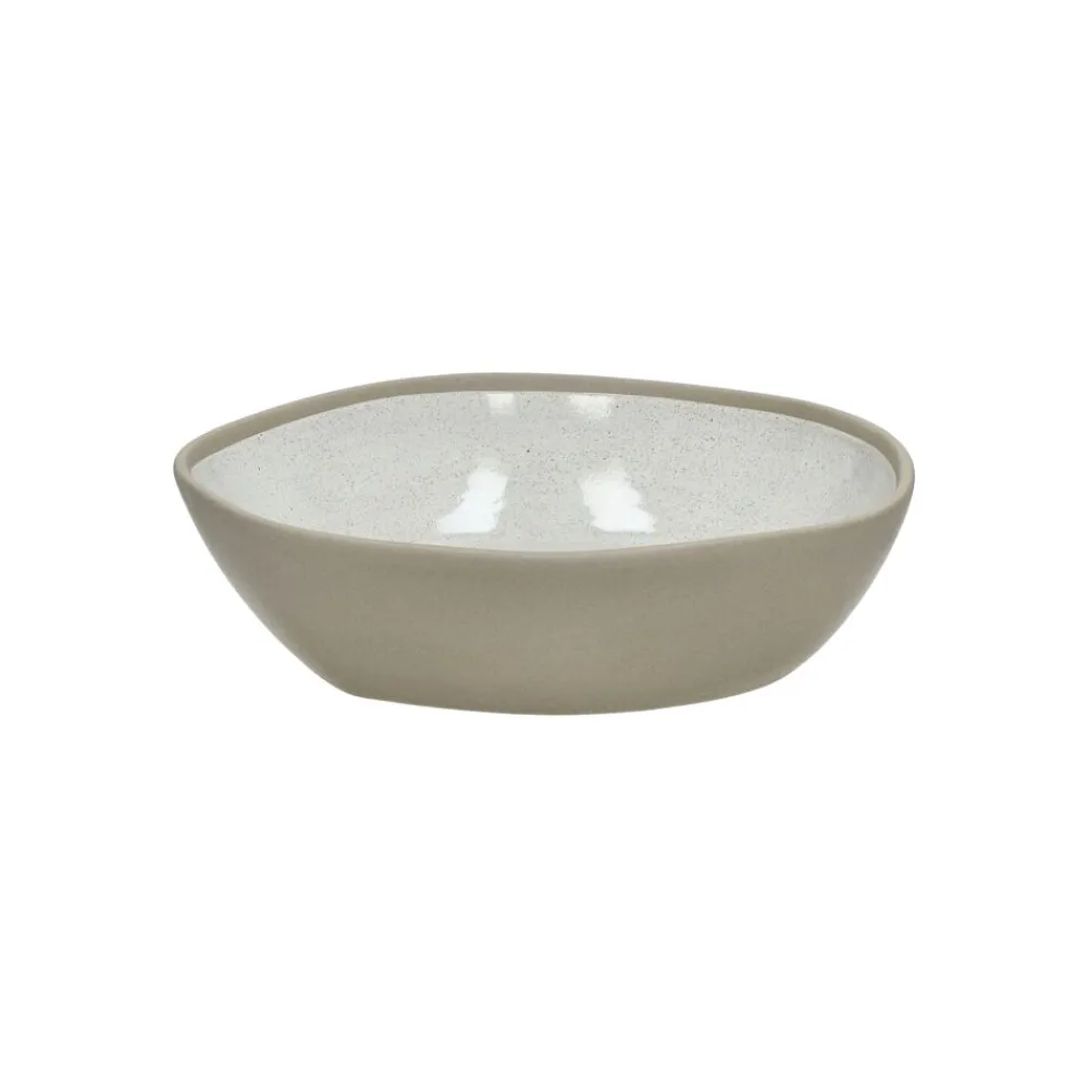 Pomax Vaisselle-PRIMEVAL - bol à soupe - porcelaine - L 18,5 x W 18 x H 4,8 cm - gris clair