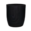 Pomax Cache-pots-PURE - pot à fleurs - bois de paulownia - DIA 30 x H 32 cm - noir