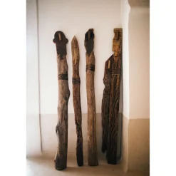 Pomax Objets De Décoration-RAGAZZI - objet déco - bois récupéré - H 75 cm - brun
