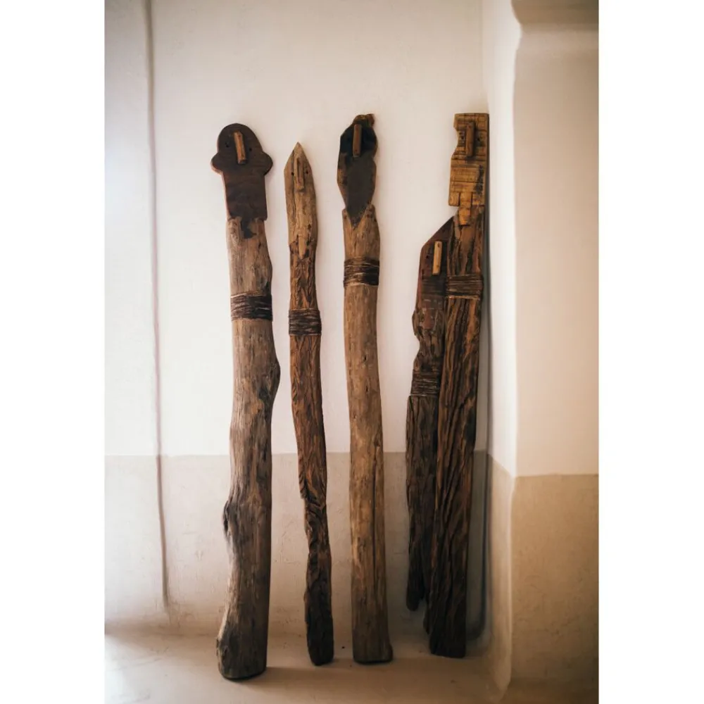 Pomax Objets De Décoration-RAGAZZI - objet déco - bois récupéré - H 150 cm - brun