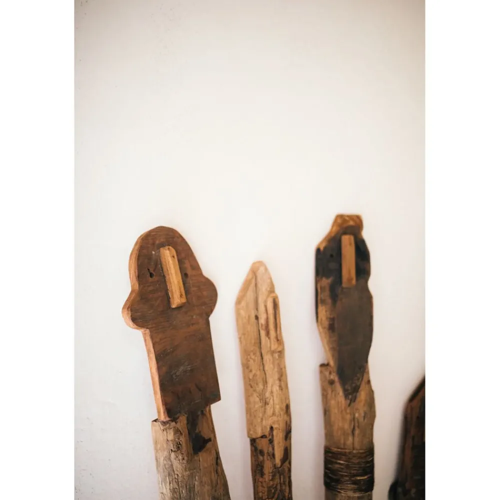 Pomax Objets De Décoration-RAGAZZI - objet déco - bois récupéré - H 75 cm - brun