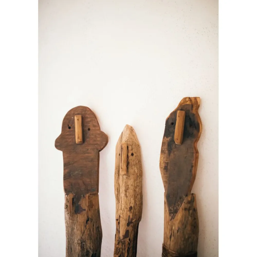 Pomax Objets De Décoration-RAGAZZI - objet déco - bois récupéré - H 75 cm - brun