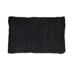 Pomax Coussins-RAW - coussin - cuir recyclé / tissues recyclées - L 50 x W 30 cm - noir