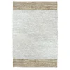 Pomax Tapis-RAW - tapis - cuir recyclé / jute - L 240 x W 180 cm - gris clair