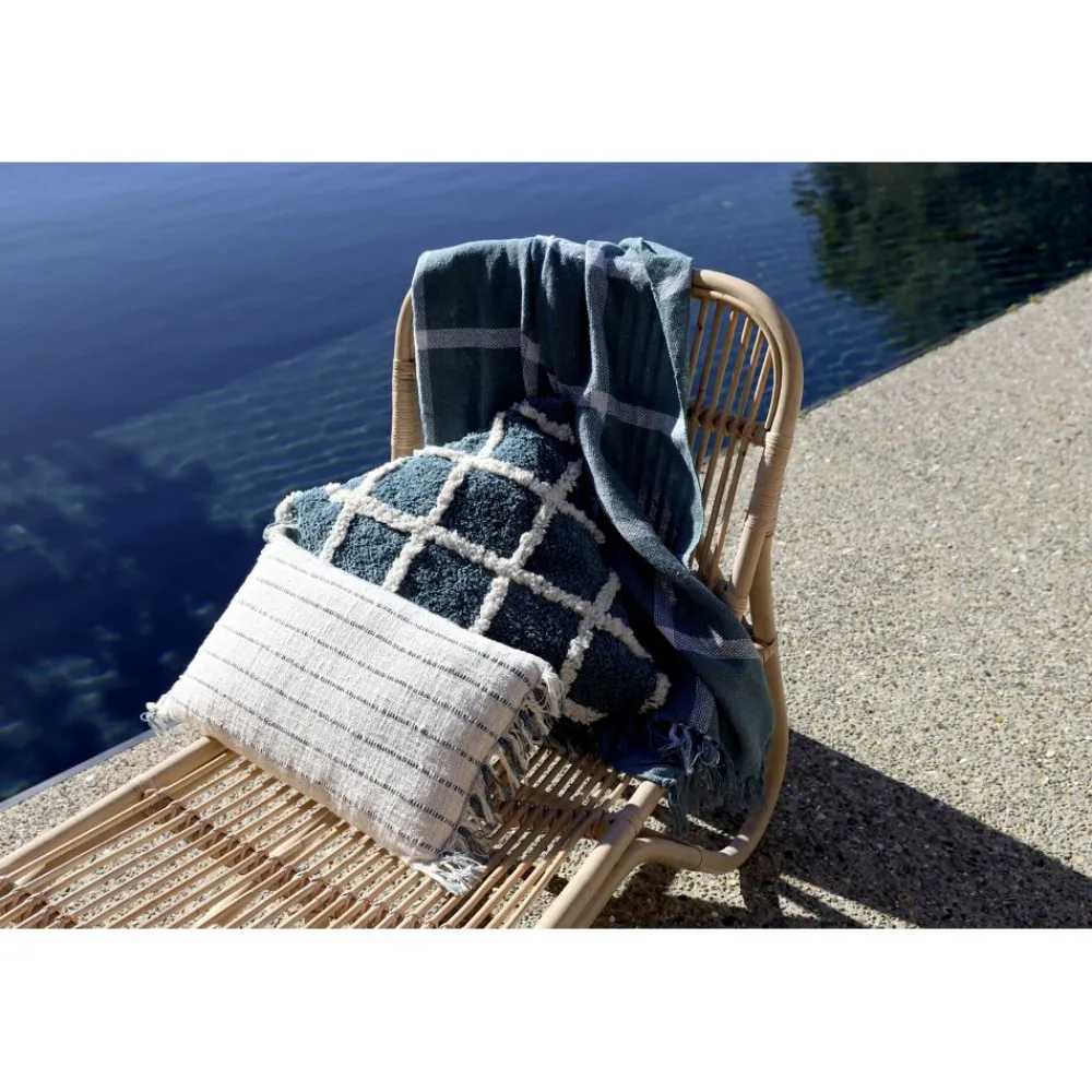 Pomax Coussins-REVERIES - coussin - coton - L 50 x W 30 cm - vert forêt