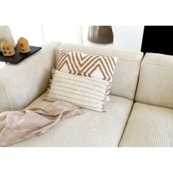 Pomax Plaids-REVERIES - plaid - coton - L 170 x W 130 cm - pêche