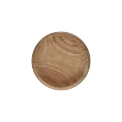 Pomax Saladiers / Plats À Servir-RIGA - plat - bois d'acacia - DIA 12 x H 3 cm - naturel