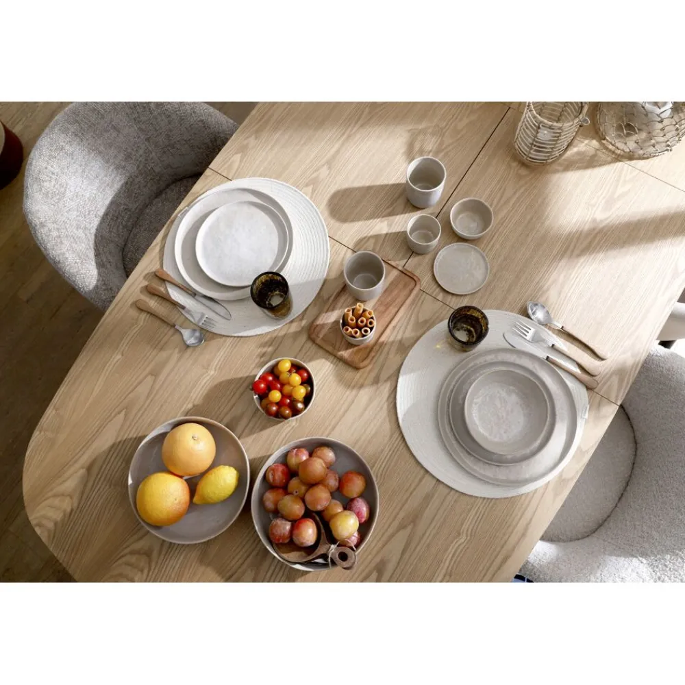 Pomax Couverts-RÉMY - set/6 cuillères à café 14/1 - acier inoxidable / bois d'acacia - L 14,5 x W 2,5 x H 1,5 cm - naturel