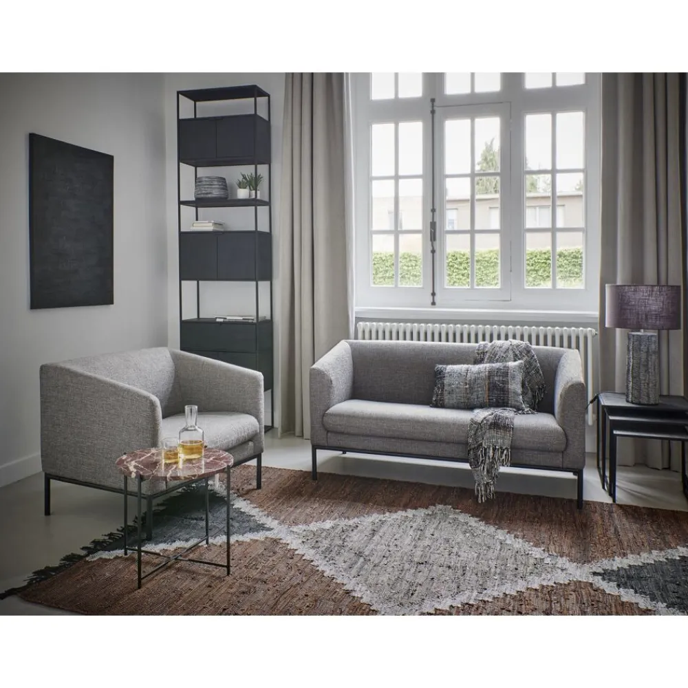 Pomax Tableau / Déco Murale-ROCHA - toile - canvas / bois - L 100 x W 3 x H 80 cm - noir