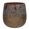 Pomax Cache-pots-ROCK - pot à fleurs - verre - DIA 25 x H 25 cm - mix de couleurs