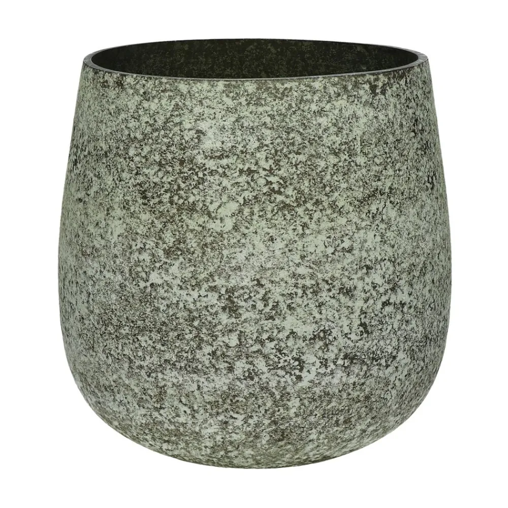 Pomax Cache-pots-ROCK - pot à fleurs - verre - DIA 25 x H 25 cm - gris