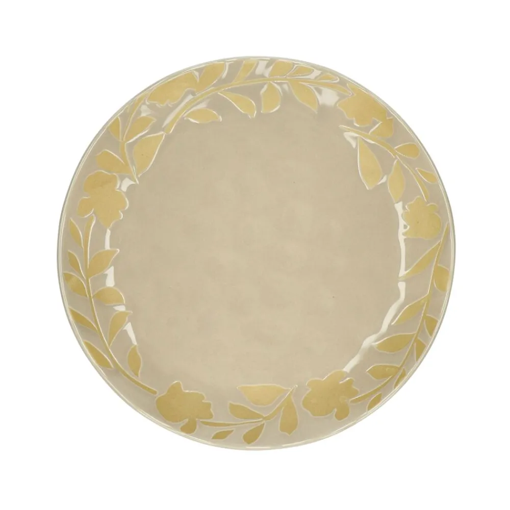Pomax Vaisselle-ROMANCE - assiette à dessert - porcelaine - DIA 20,3 x H 2 cm - latté